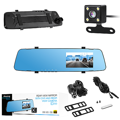 Καθρέπτης αυτοκινήτου Peiying Basic με συσκευή εγγραφής και κάμερα οπισθοπορείας L200