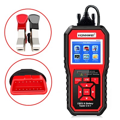 Διαγνωστικός μετρητής Konnwei KW870, σαρωτής OBD2, ελεγκτής μπαταρίας