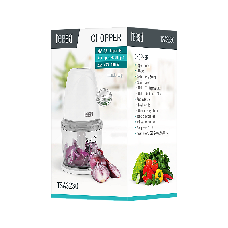 Μίνι κόφτης με δοχείο 500ml 260W