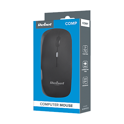 Μαύρο ποντίκι Rebel WDM210