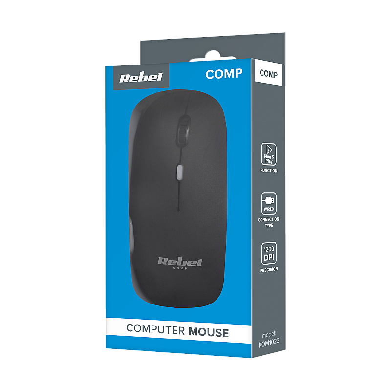 Μαύρο ποντίκι Rebel WDM210
