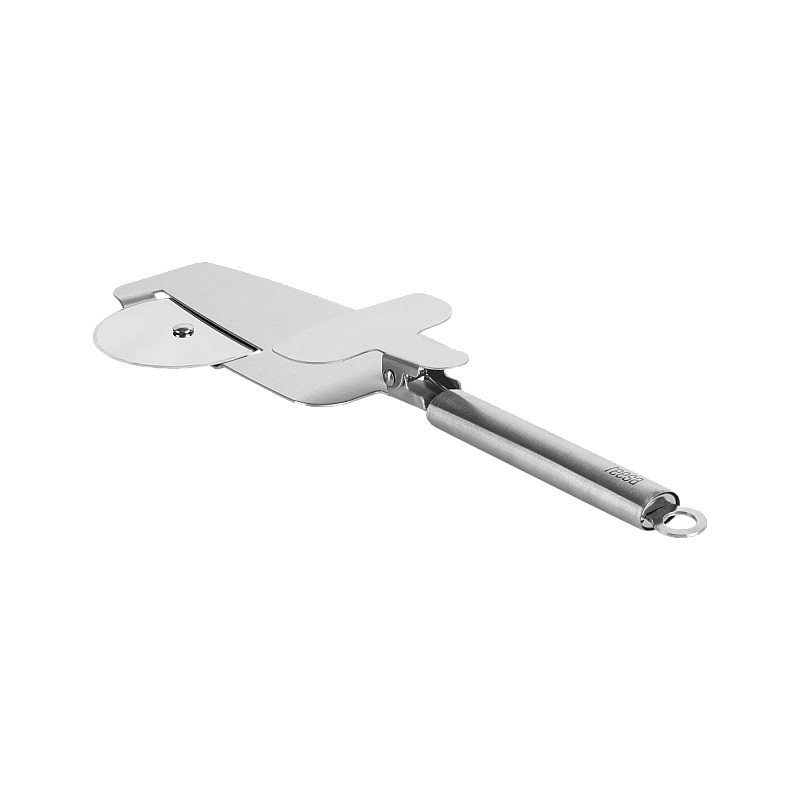 Μαχαίρι πίτσας με δίσκο κοπής, δόντια κοπής στην άκρη και σπάτουλα με σφιγκτήρα