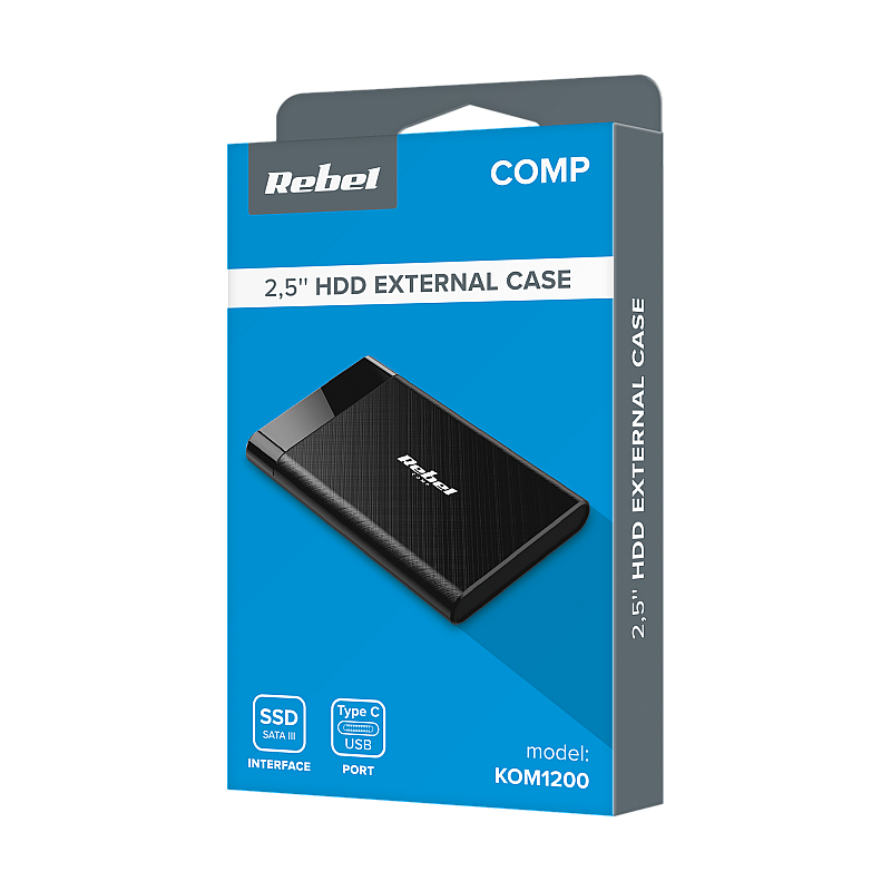 Θήκη μονάδας δίσκου Rebel 2.5" SATA USB C 3.1