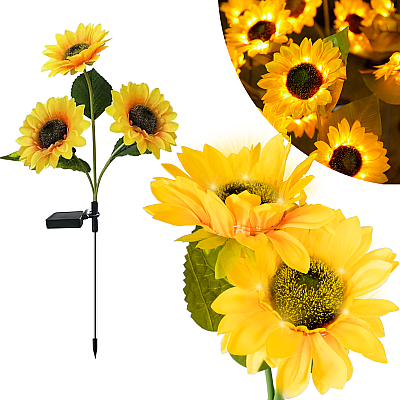 Διακοσμητικά ηλιακά φώτα κήπου Rebel - ηλίανθος