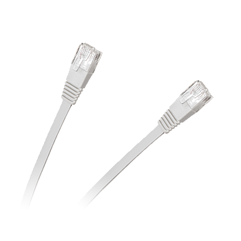 Επίπεδο έμπλαστρο UTP 8c βύσμα 5,0 m CCA λευκό γατ.6e