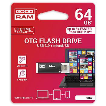 Μονάδα USB 3.0 με κάρτα γραφικών Goodram + microUSB 64GB OTG