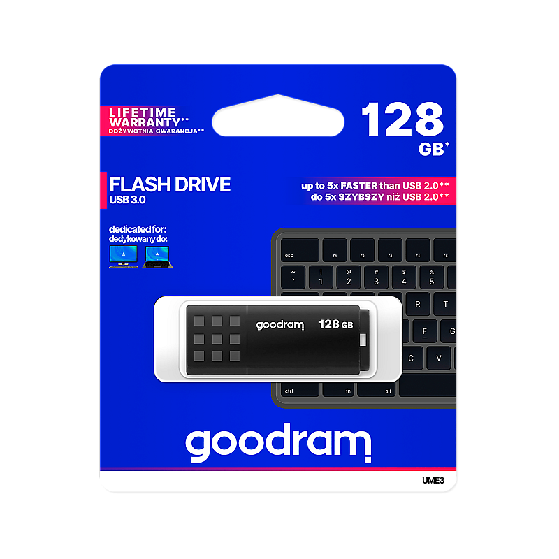 Goodram USB 3.2 pendrive 128GB μαύρο
