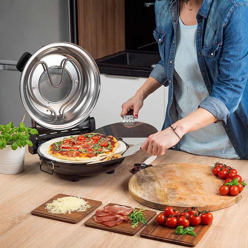 Φούρνος πίτσας TEESA SUPREME, 1200 W, 32 cm, παράθυρο, αφαιρούμενη πέτρα Φούρνος πίτσας TEESA SUPREME, 1200 W, 32 cm, παράθυρο, αφαιρούμενη πέτρα