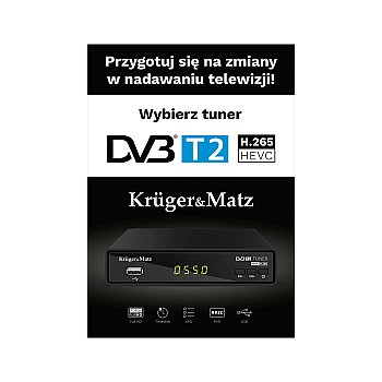 Plakat Kruger&Matz Tuner DVB-T2