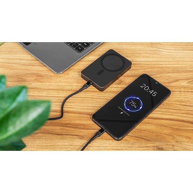 Kruger&Matz μαγνητικό επαγωγικό powerbank 10000 mAh μαύρο