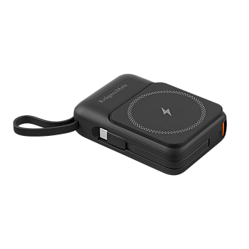 Μαγνητικό επαγωγικό powerbank Kruger&Matz 10000 mAh με καλώδιο, μαύρο