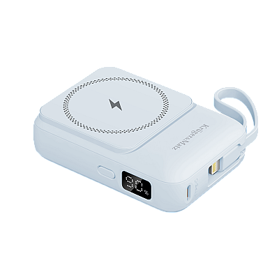 Μαγνητικό επαγωγικό powerbank Kruger&Matz 10000 mAh με μπλε καλώδιο