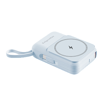 Μαγνητικό επαγωγικό powerbank Kruger&Matz 10000 mAh με μπλε καλώδιο