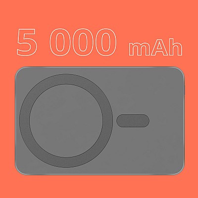 Επαγωγικό POWERBANK Kruger&Matz 5000 mAh μαγνητικό γκρι