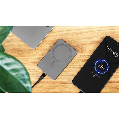 Επαγωγικό POWERBANK Kruger&Matz 5000 mAh μαγνητικό γκρι