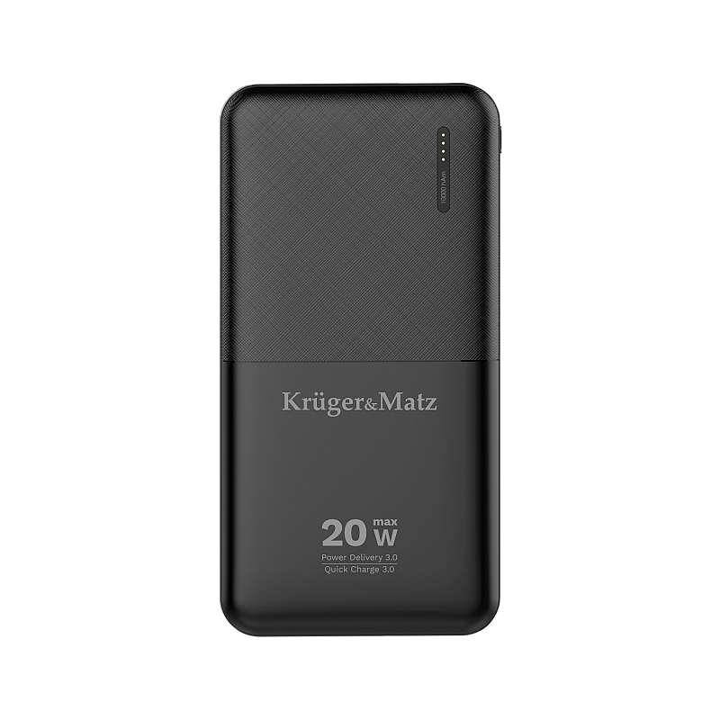 PowerBank Kruger&Matz 10000 mAh Li-pol με λειτουργία QC και PD