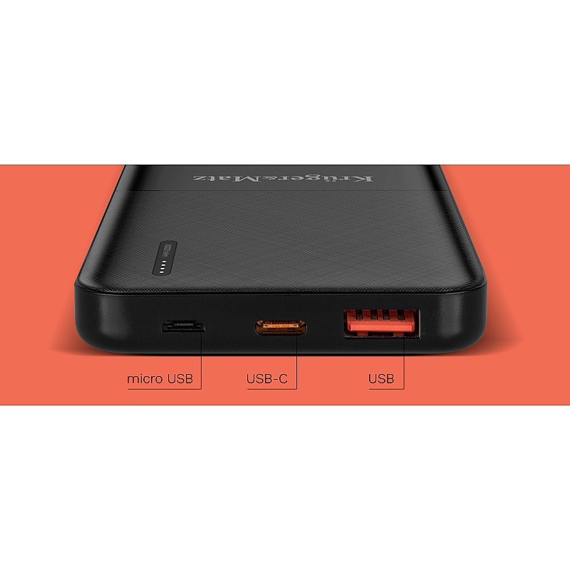 PowerBank Kruger&Matz 10000 mAh Li-pol με λειτουργία QC και PD