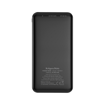 PowerBank Kruger&Matz 10000 mAh Li-pol με λειτουργία QC και PD