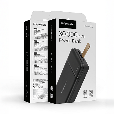 PowerBank Kruger&Matz 30000 mAh Li-ion με λειτουργία QC και PD
