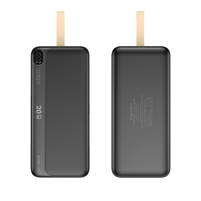PowerBank Kruger&Matz 40000 mAh Li-ion με λειτουργία QC και PD PowerBank Kruger&Matz 40000 mAh Li-ion με λειτουργία QC και PD