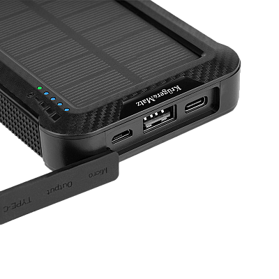 Kruger&Matz 10000mAh Li-ion Solar PowerBank με 3 συμβουλές