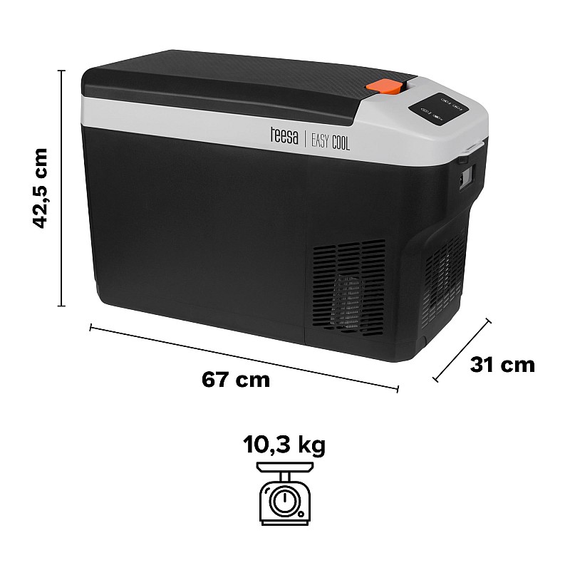 Επαγγελματικό ψυγείο ταξιδιού συμπιεστή TEESA με λειτουργία κατάψυξης 25L DC12/24V AC 230V