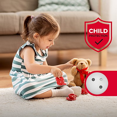 Καλώδιο επέκτασης ρεύματος Rebel, 4 πρίζες, με διακόπτη - 3μ.