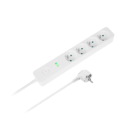 Καλώδιο επέκτασης ρεύματος Rebel, 4 πρίζες, με διακόπτη - 3μ.