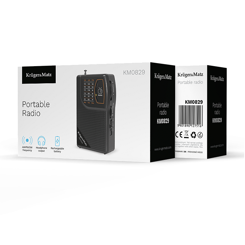 Φορητό αναλογικό ραδιόφωνο Kruger&Matz μοντέλο KM0829
