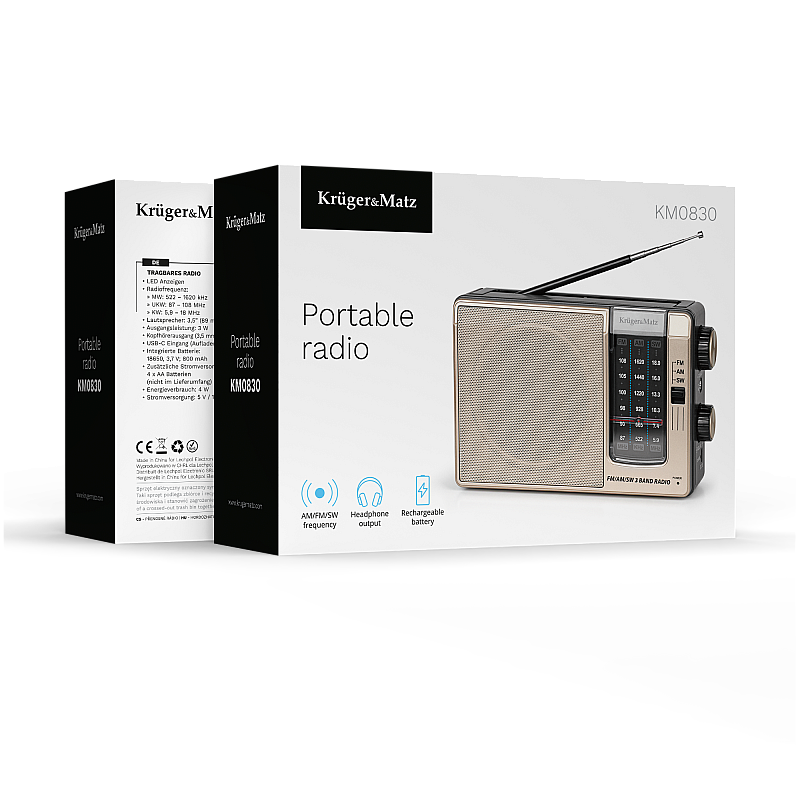 Φορητό αναλογικό ραδιόφωνο Kruger&Matz μοντέλο KM0830