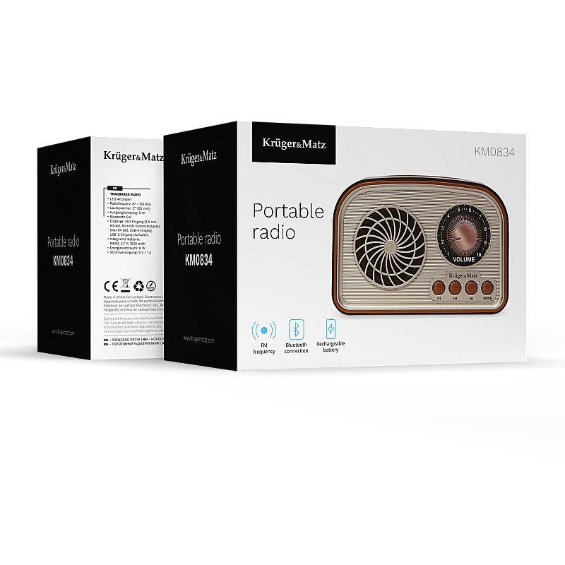 Φορητό αναλογικό ραδιόφωνο Kruger&Matz μοντέλο KM0834
