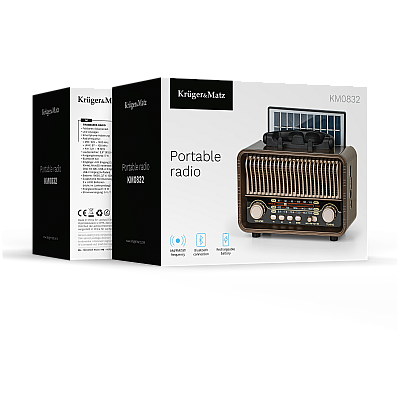Φορητό αναλογικό ηλιακό ραδιόφωνο Kruger&Matz μοντέλο KM0832