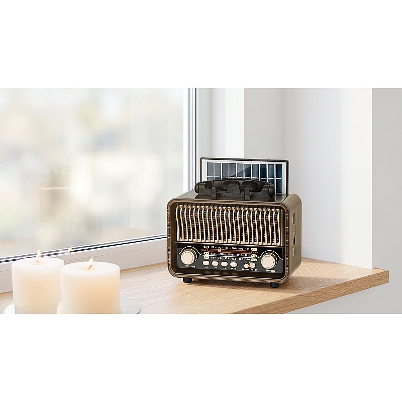 Φορητό αναλογικό ηλιακό ραδιόφωνο Kruger&Matz μοντέλο KM0832