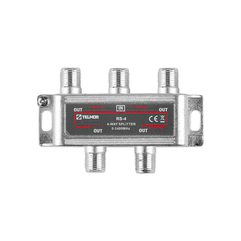 RS-4 SPLITTER 4X 2.4G DC TELMOR