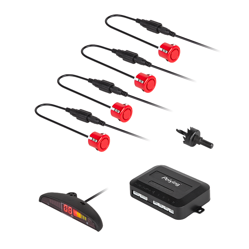 Αισθητήρες στάθμευσης αυτοκινήτων Peiying με οθόνη (πίσω) – κόκκινο