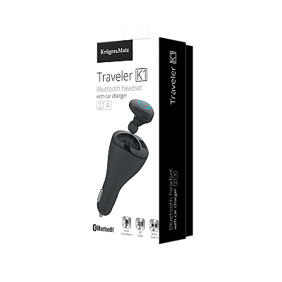 Ακουστικά Bluetooth Kruger&Matz Traveler K1 με φορτιστή αυτοκινήτου