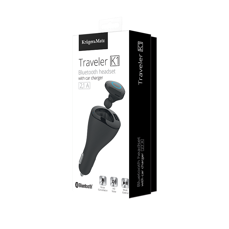 Ακουστικά Bluetooth Kruger&Matz Traveler K1 με φορτιστή αυτοκινήτου