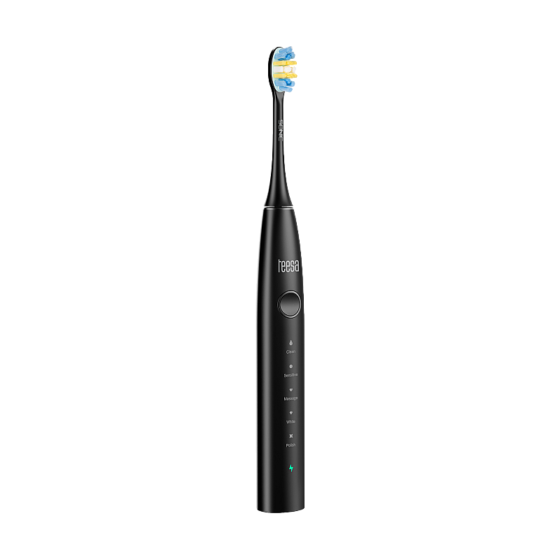TEESA SONIC 2 μαύρη οδοντόβουρτσα sonic, 5 τρόποι λειτουργίας, θήκη ταξιδιού, USB τύπου C