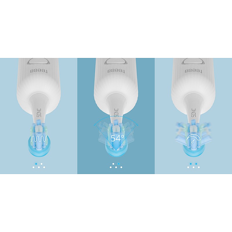 Λευκή ηχητική οδοντόβουρτσα Teesa Sonic Elite