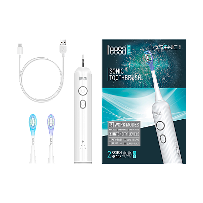 Λευκή ηχητική οδοντόβουρτσα Teesa Sonic Elite