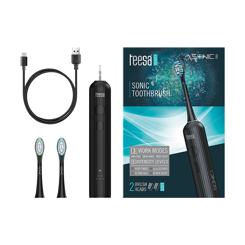 Οδοντόβουρτσα Teesa Sonic Elite Sonic Μαύρη