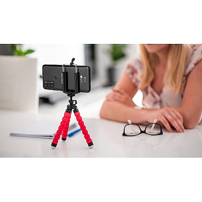 Κόκκινο τρίποδο τηλεφώνου/κάμερας Kruger&Matz