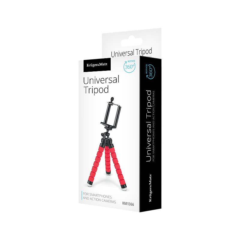Κόκκινο τρίποδο τηλεφώνου/κάμερας Kruger&Matz