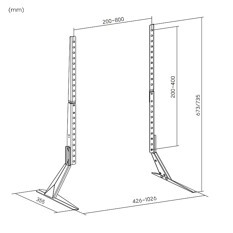 Stand - καθολικά πόδια τηλεόρασης Kruger&Matz