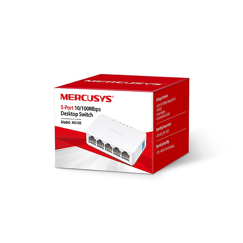 SWITCH MS105, 5 θύρες RJ45 10/100 Mbps / MERCUSYS SWITCH MS105, 5 θύρες RJ45 10/100 Mbps / MERCUSYS