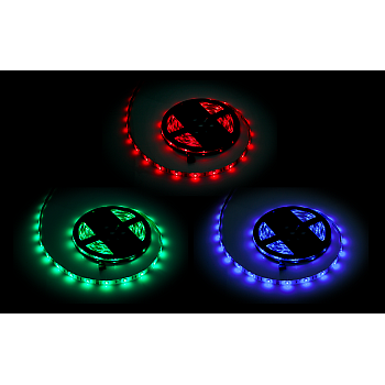 Χορδή LED 5m Rebel RGB (150x5050 SMD), αδιάβροχο -- λευκό PCB