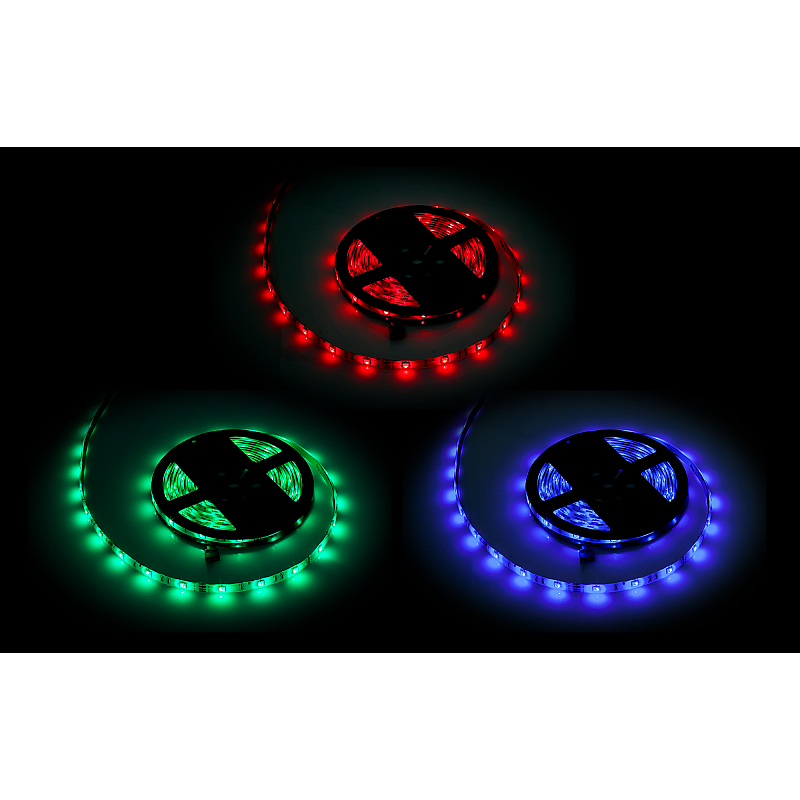 Χορδή LED 5m Rebel RGB (150x5050 SMD), αδιάβροχο -- λευκό PCB