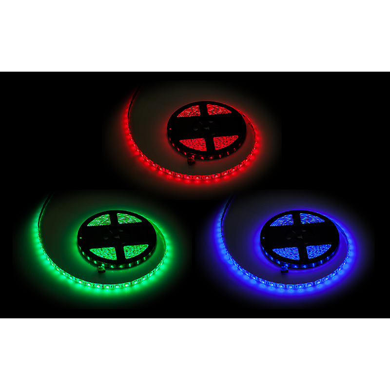 Κορδόνι LED 5m Rebel RGB (300x5050 SMD), αδιάβροχο - λευκό PCB