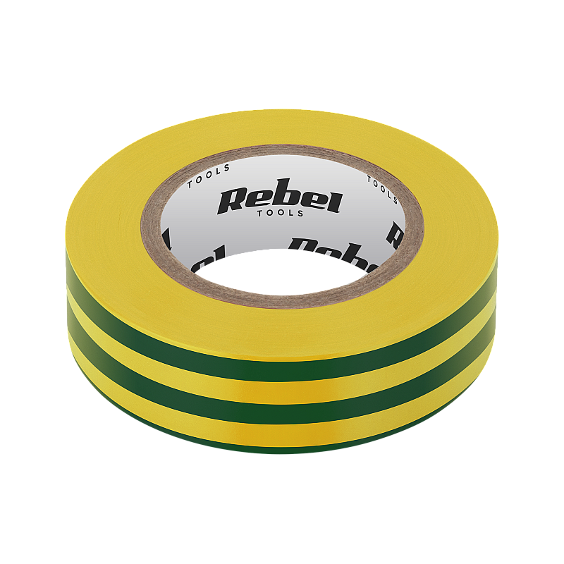 REBEL αυτοκόλλητη μονωτική ταινία (0,13 mm x 19 mm x 20 yd) κιτρινοπράσινη