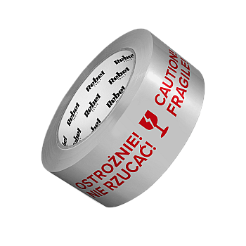 Ταινία συσκευασίας CAUTION REBEL GLASS (50mic x 48 mm x 132 m)